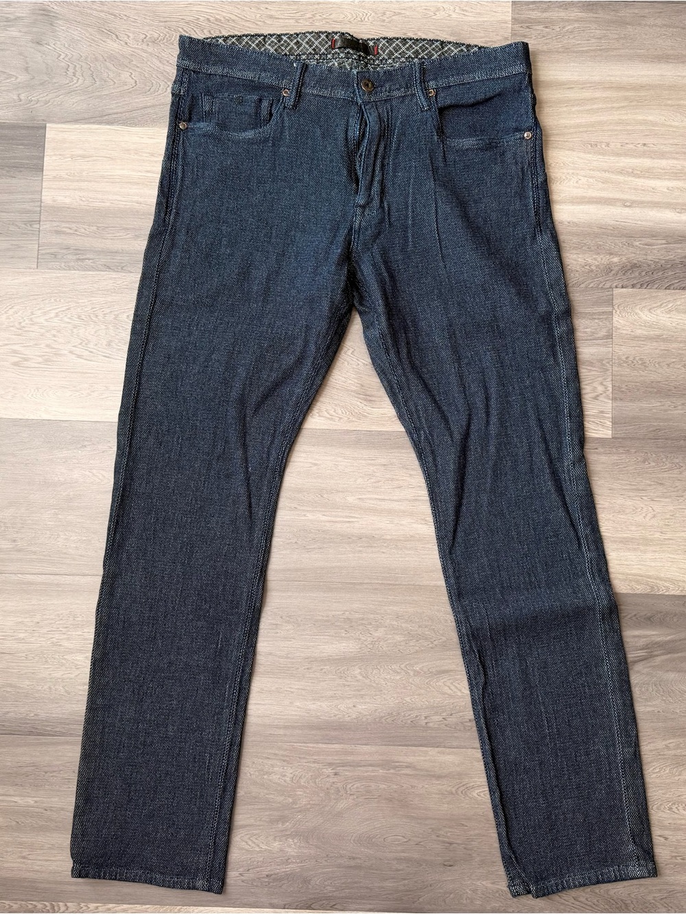 Robert Graham Men's Slim Straight Pants Dark Blue Stetchy Comfy 34